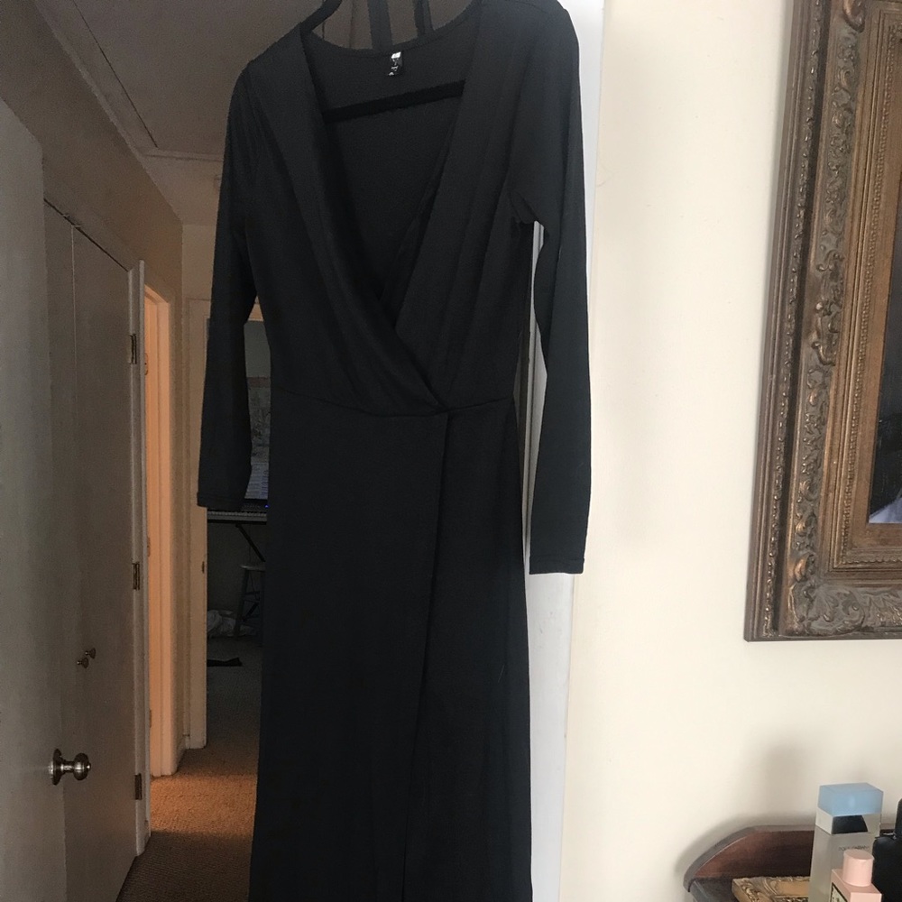 Long sexy black dress